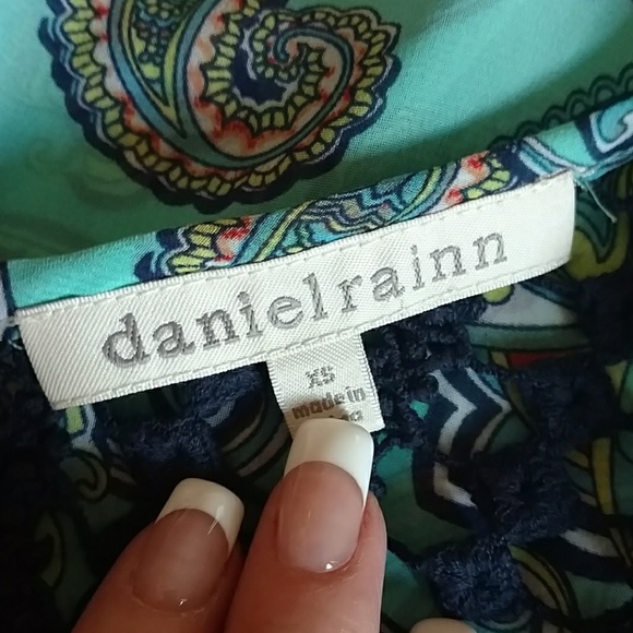 Daniel Rainn Boho Scarf Hem Chiffon Top - Picture 7 of 7